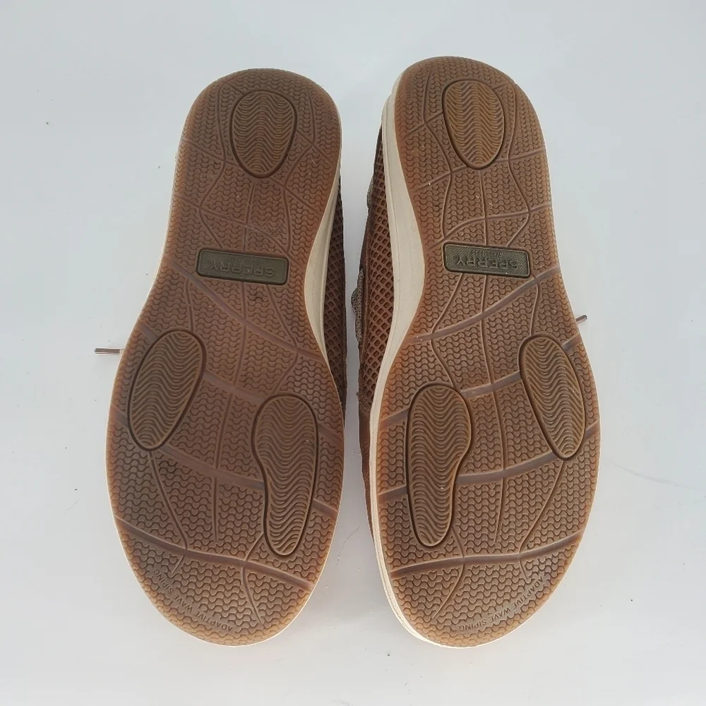 Sperry tan leather slip on driver boat shoe men's size 13